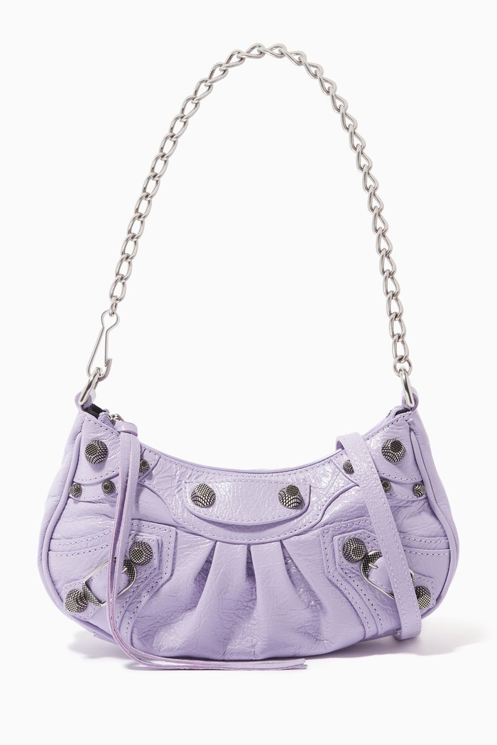 

Le Cagole Mini Purse with Chain in Arena Lambskin, Pink