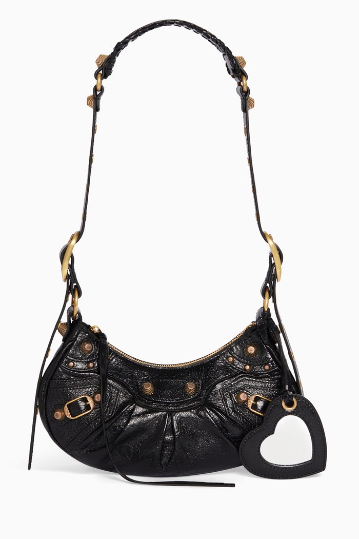 

XS Le Cagole Shoulder Bag in Arena Lambskin, Black