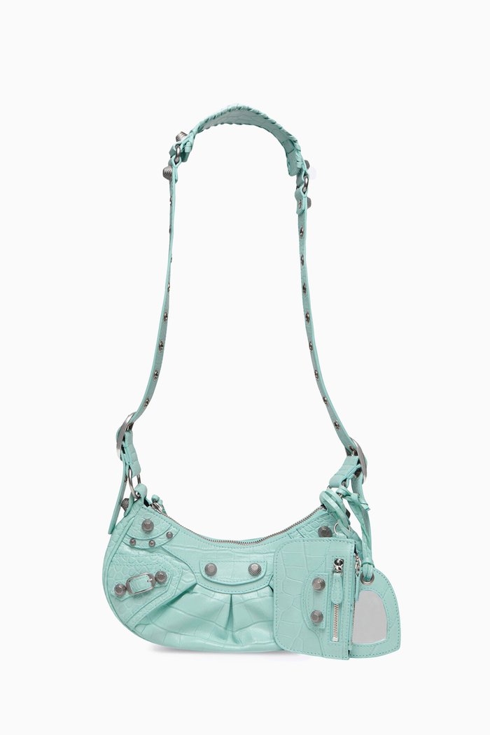 

Le Cagole XS Shoulder Bag in Arena Lambskin, Green