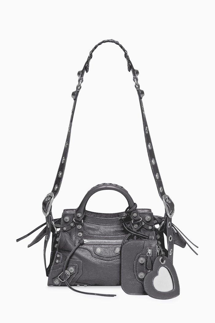 

Neo Cagole XS Shoulder Bag in Arena Lambskin, Grey