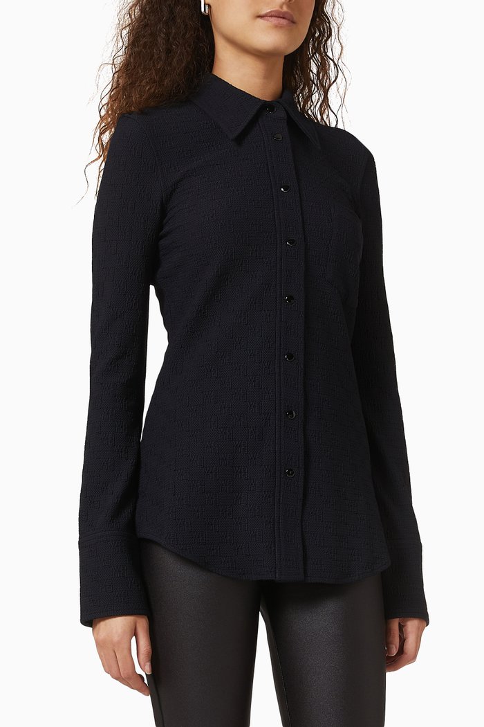 Shirt in Swim Jersey, Black