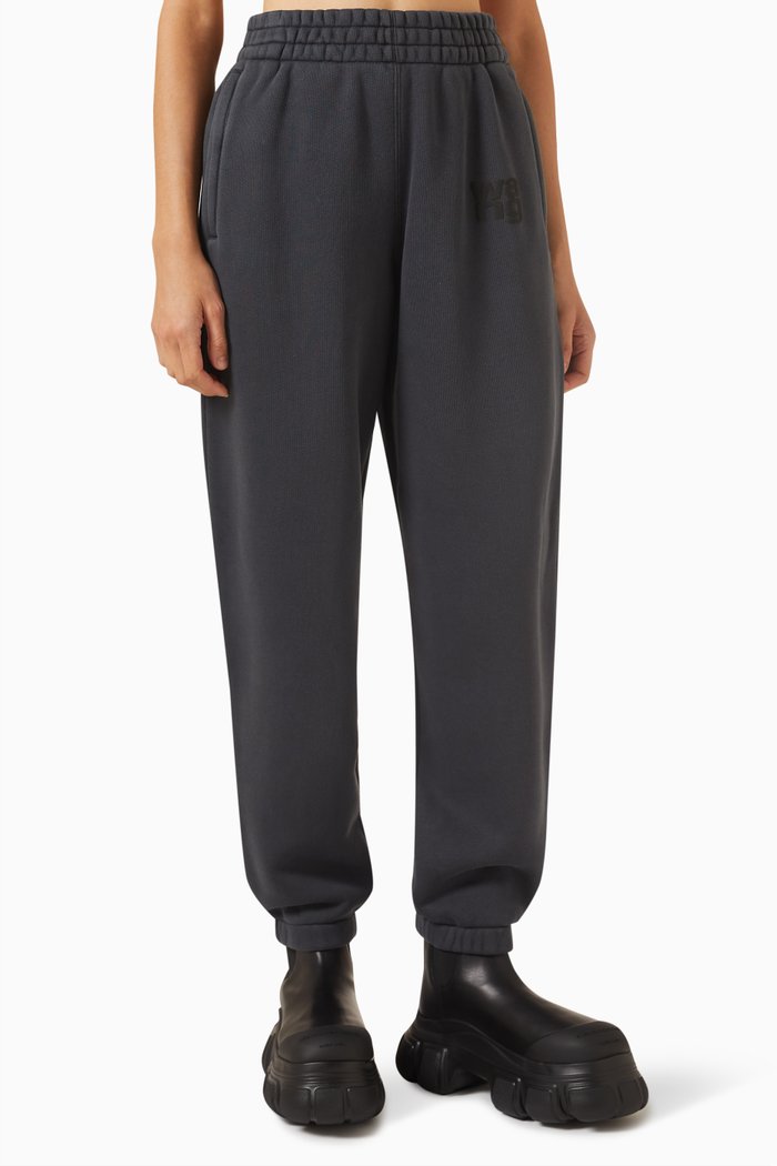 

Puff Paint Logo Sweatpants in Terry, Black