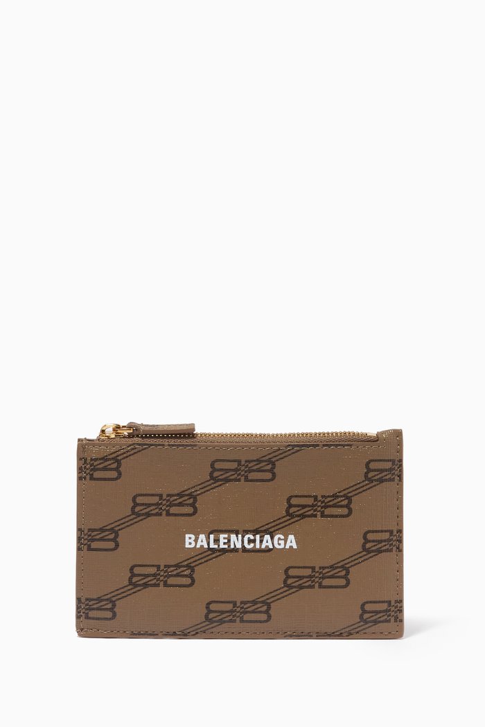 

Cash Large Long Coin & Card Holder in BB Monogram Canvas, Neutral