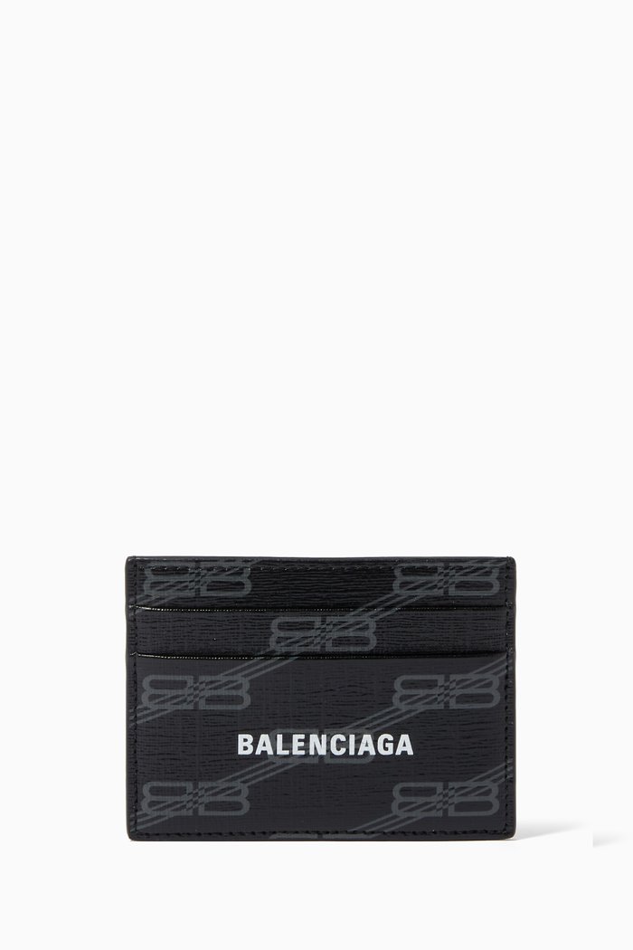 

Cash Card Holder in Grained Calfskin, Black