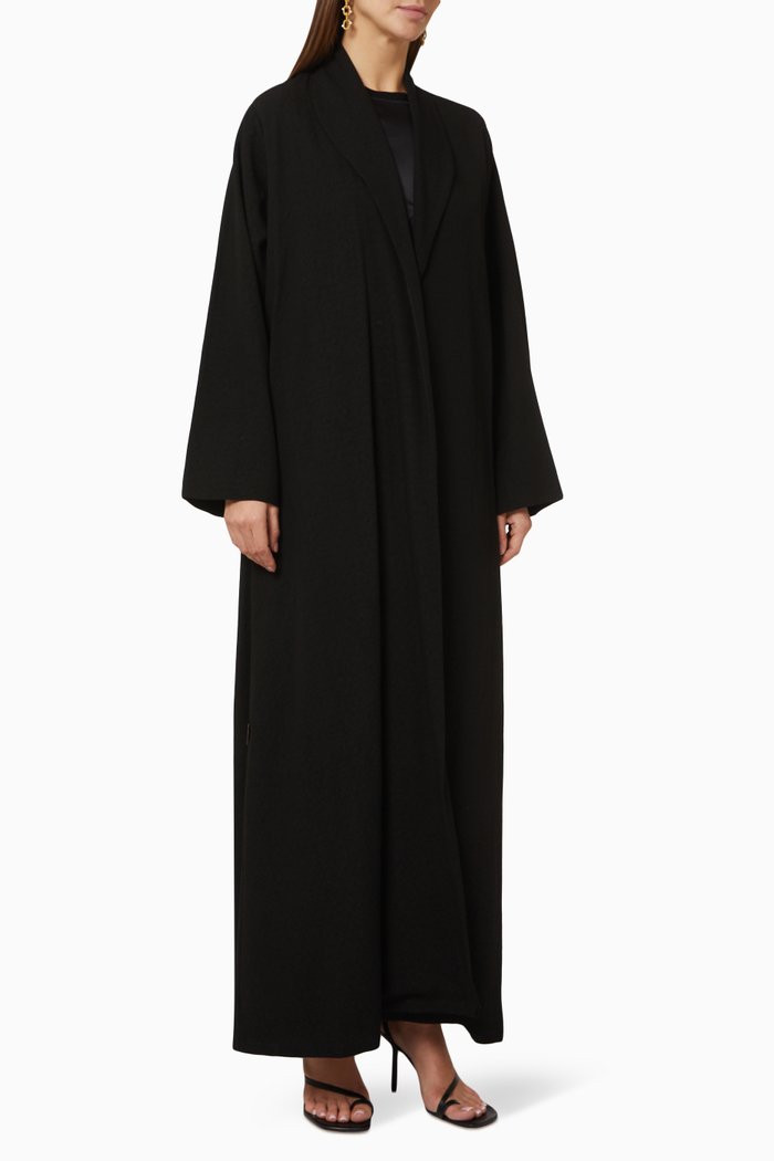 Zainah Jacket Sleeve Abaya, Black