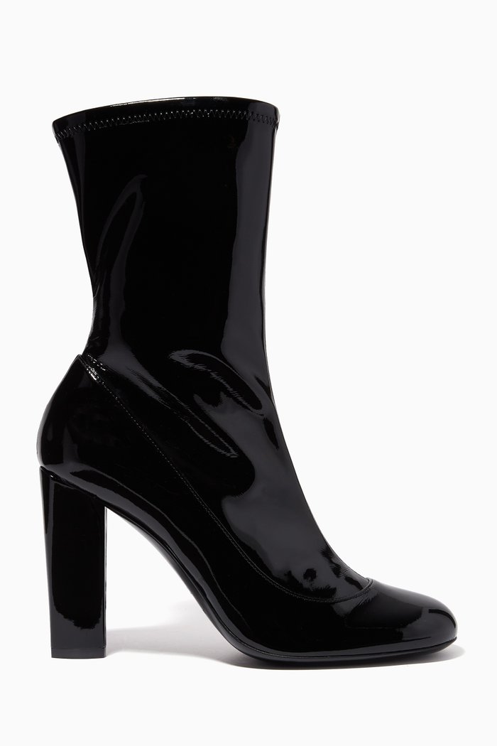 

Gilly 95 Ankle Boots in Patent Leather, Black