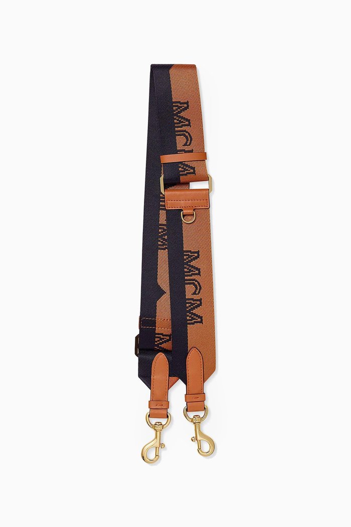 

Shoulder Strap in Half-Logo Jacquard Webbing, Black
