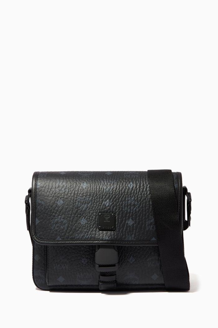 

Small Klassik Messenger in Visetos Coated Canvas, Black