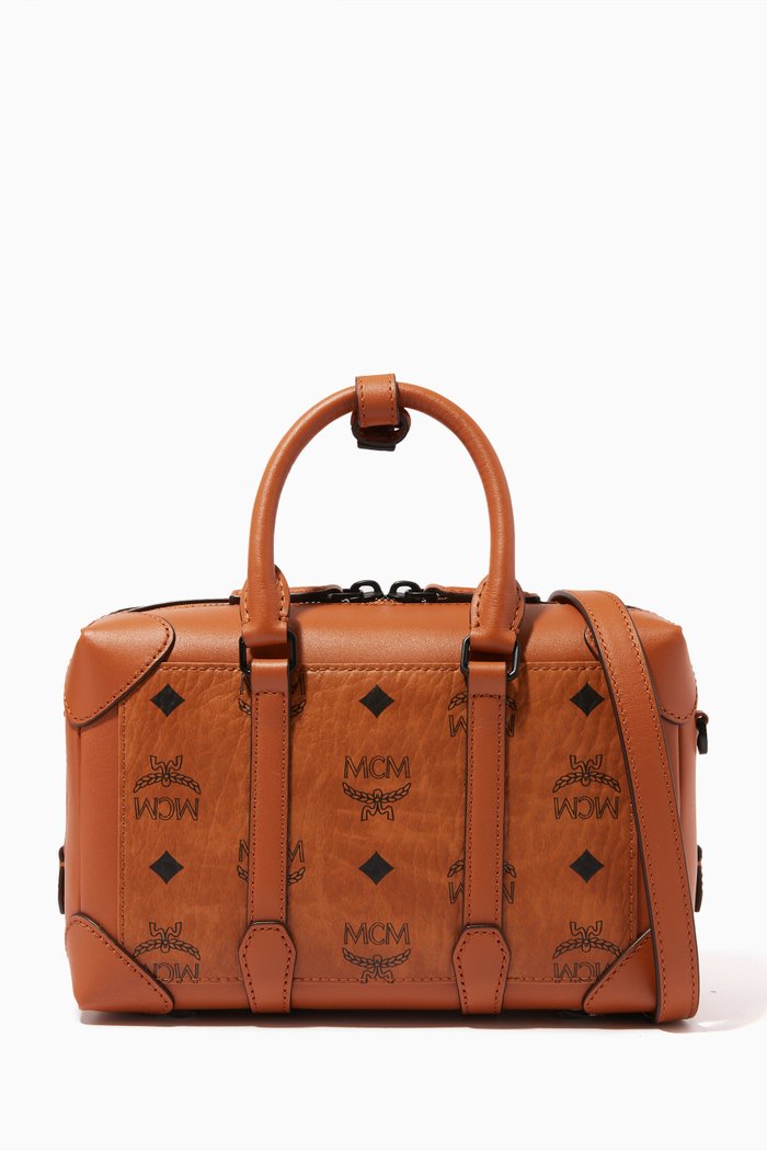 

Small Soft Berlin Crossbody Bag in Visetos Coated Canvas, Brown