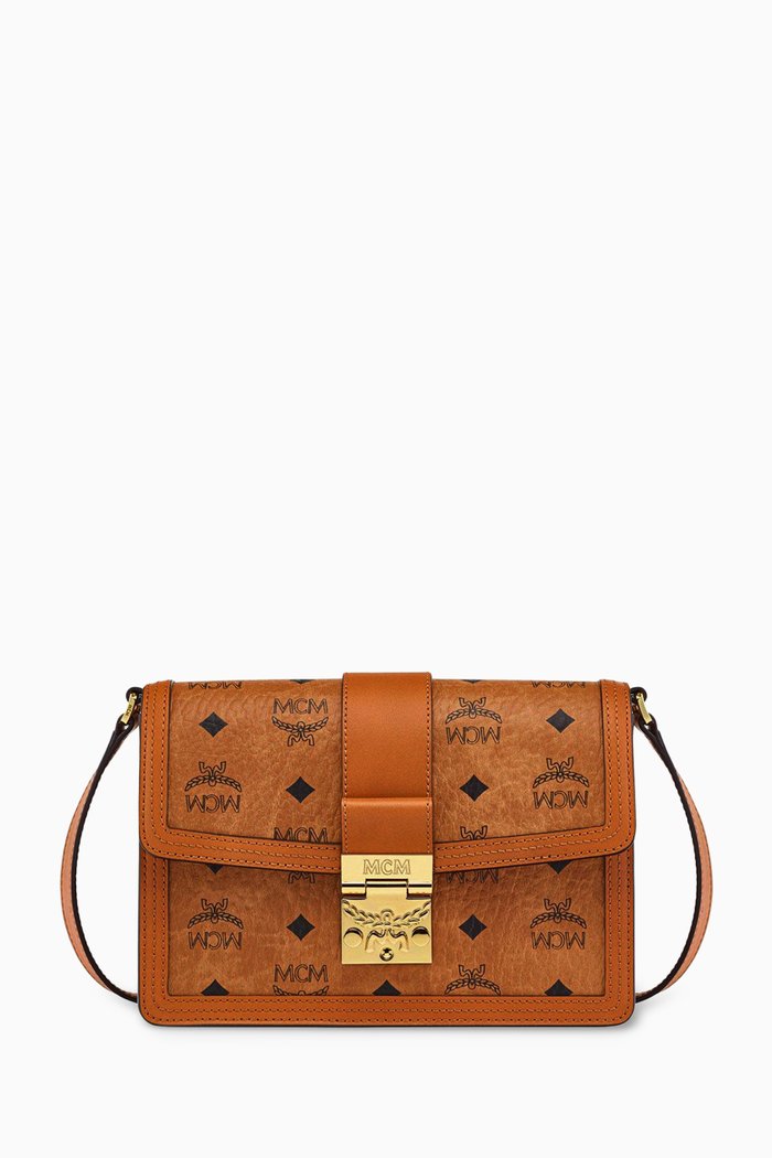 

Small Tracey Shoulder Bag in Visetos Coated Canvas, Brown