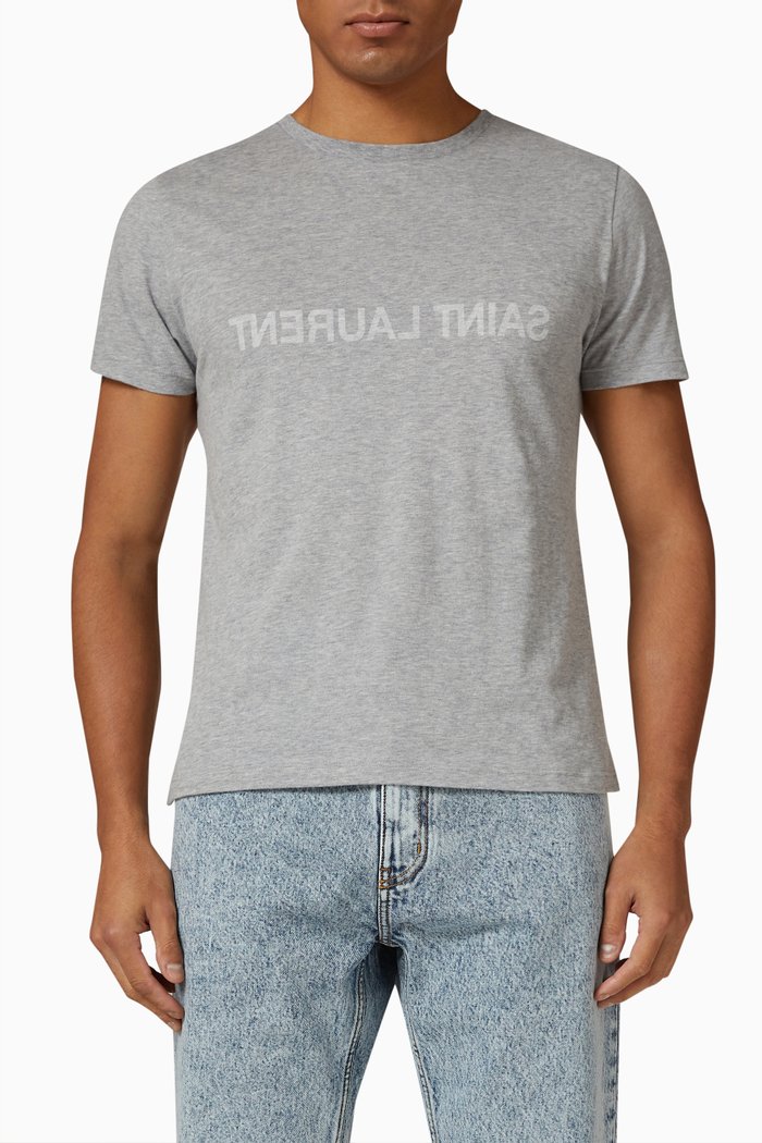 Reverse T-shirt in Cotton Jersey, Grey