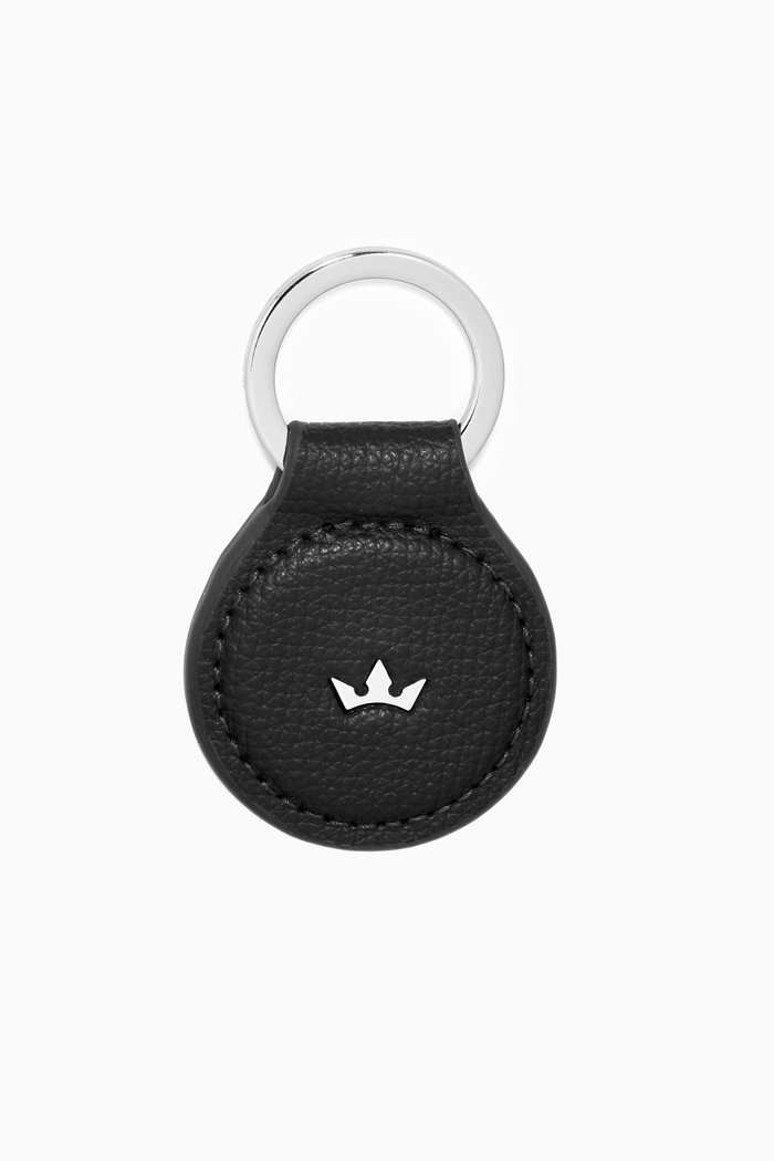 

Award Round Key Ring in Leather, Black