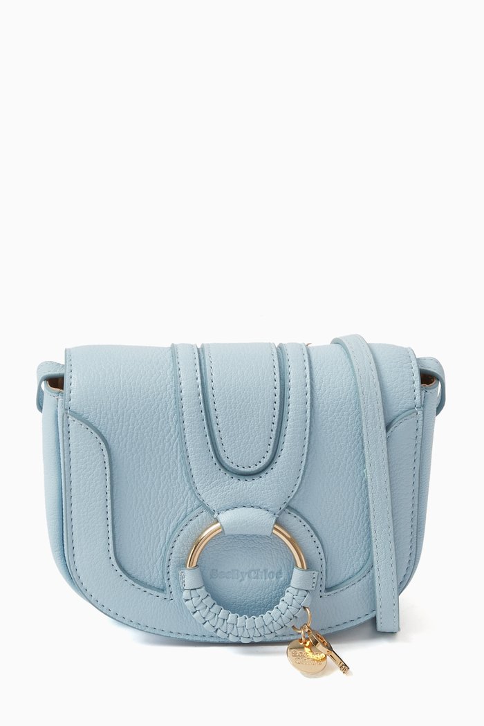 

Mini Hana Crossbody Bag in Leather, Blue