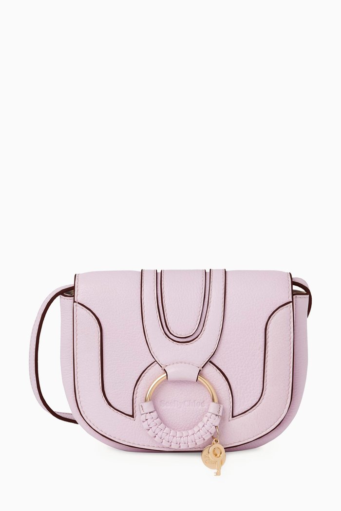 

Mini Hana Crossbody Bag in Leather, Purple