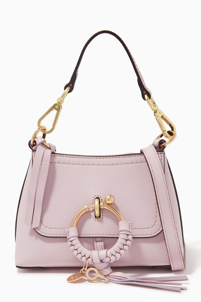 

Mini Joan Crossbody Bag in Grained Calfskin, Purple