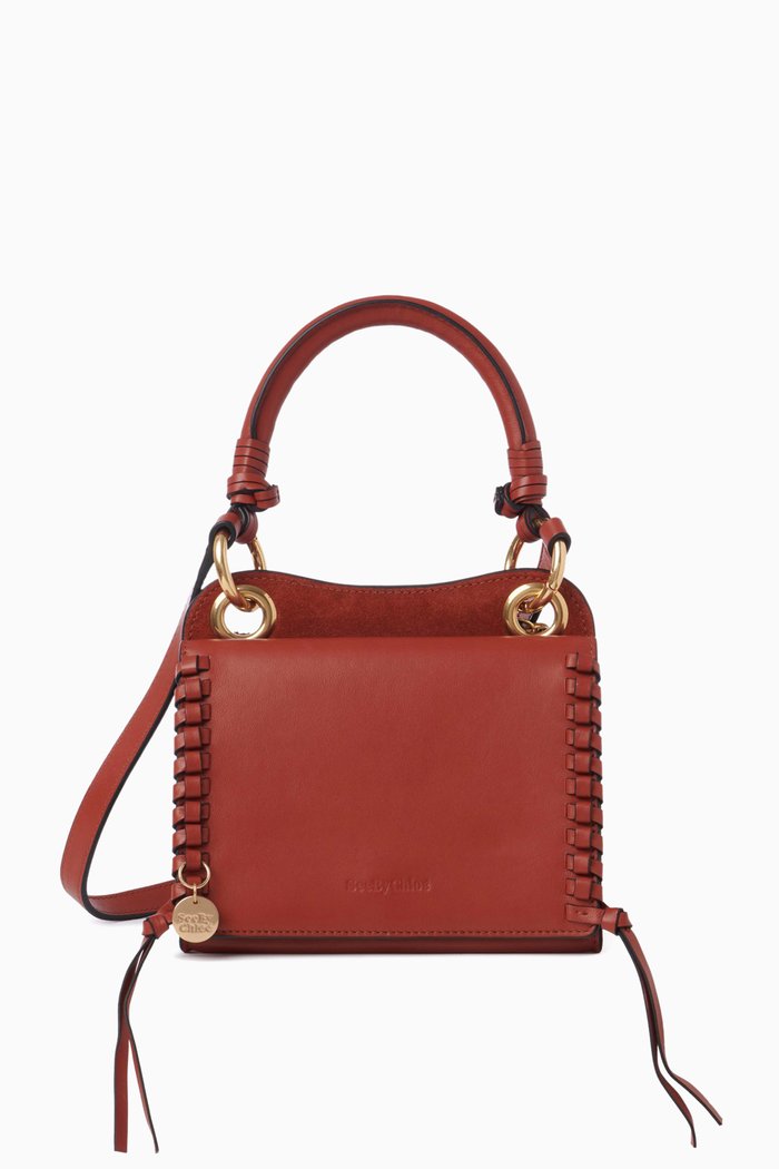 

Mini Tilda Crossbody Bag in Smooth & Suede Cowhide, Brown