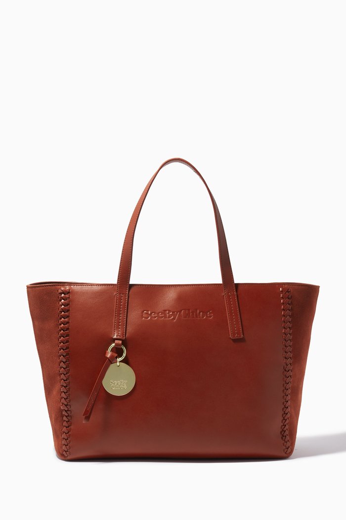 

Tilda Tote Bag in Smooth & Suede Cowhide, Brown