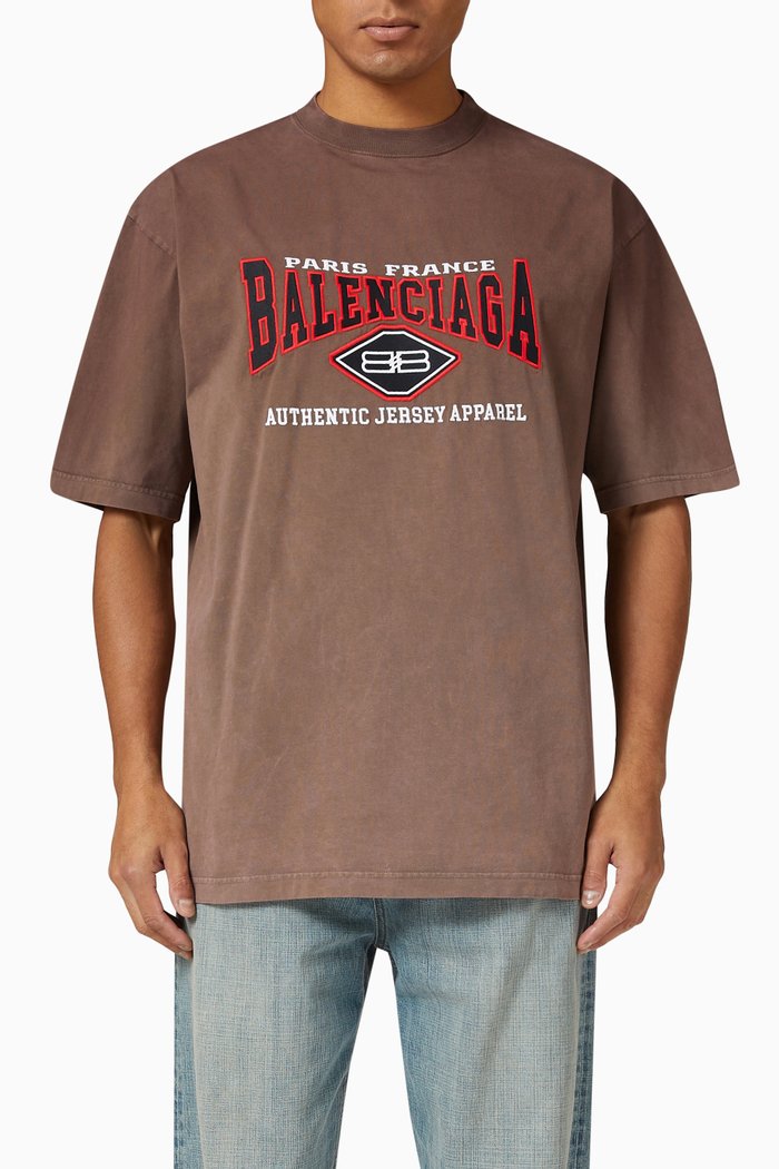 Large Fit T-shirt in Cotton, Neutral