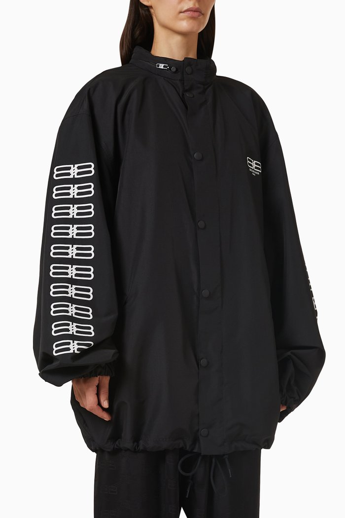 

BB Icon Short Windbreaker in Technical Fabric, Black