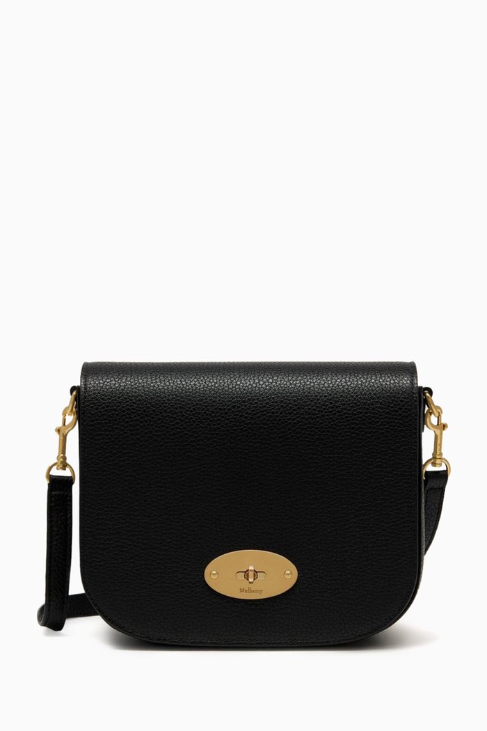 

Small Darley Satchel Bag in Small Classic Grain Leather, Black