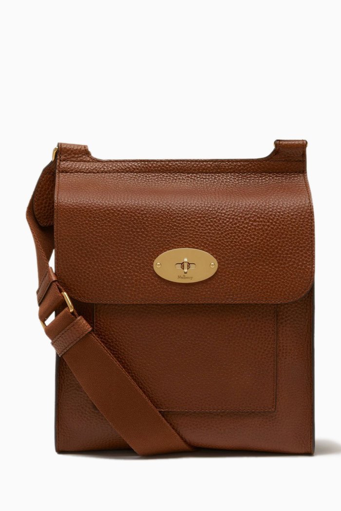 

Antony Crossbody Bag in Natural Grain Leather, Brown