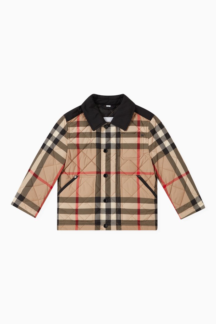 

Blouson Archive Check Quilted Jacket, Neutral