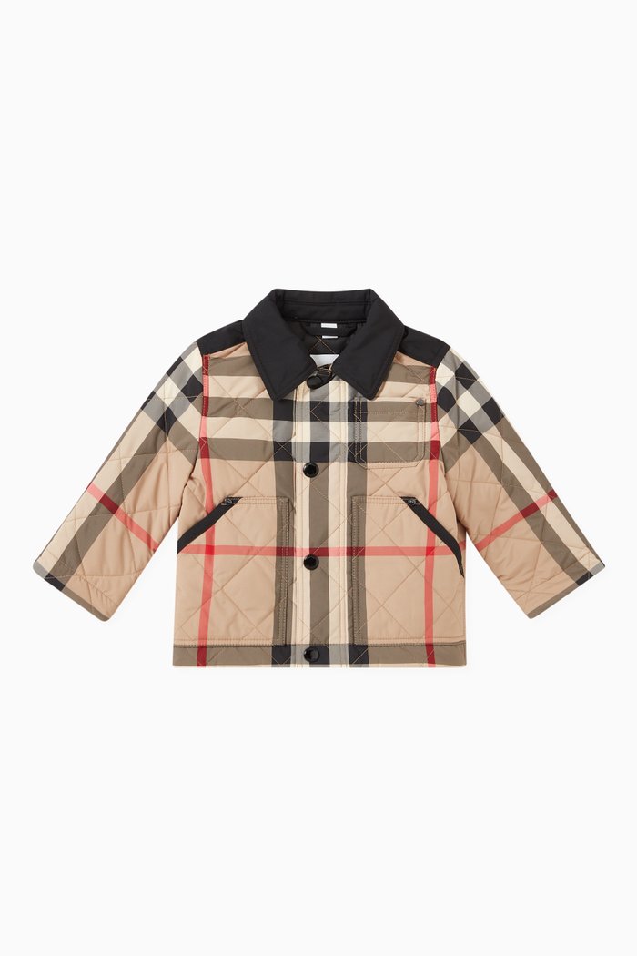 

Blouson Archive Check Quilted Jacket, Neutral