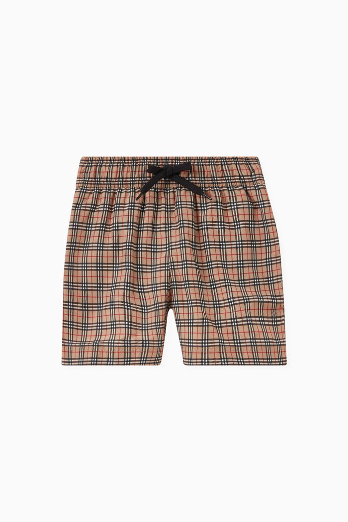 

Kameron Checked Swim Shorts, Neutral