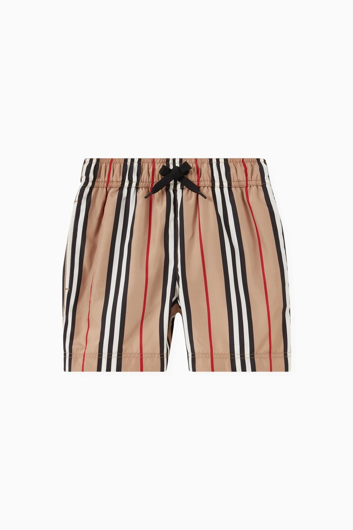 

Kameron Stripe Swim Shorts, Neutral