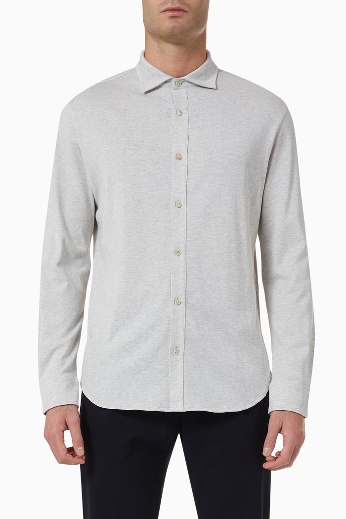 

Shirt in Jersey, Grey