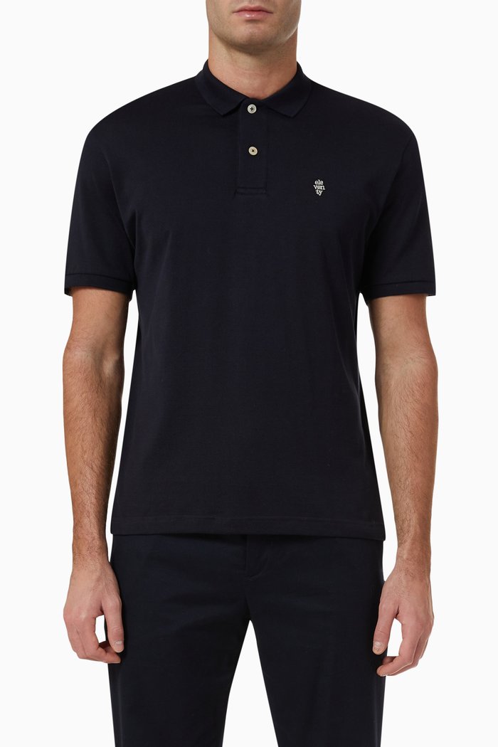 

Polo Shirt in Cotton Piqué, Blue