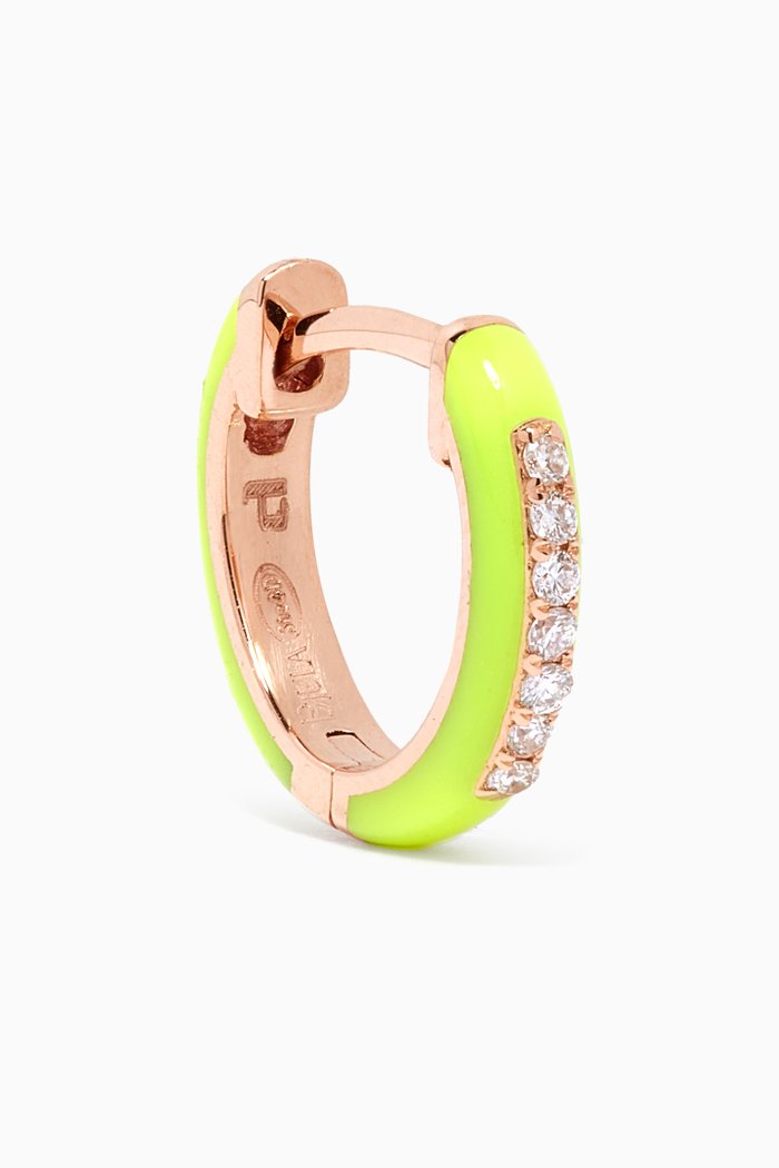 

Marbella Diamond & Enamel Single Earring in 14kt Rose Gold