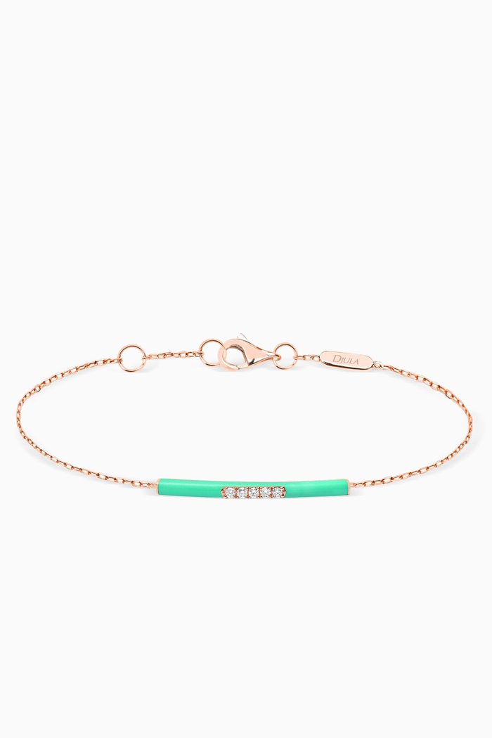 

Marbella Diamond & Enamel Bracelet in 14kt Rose Gold
