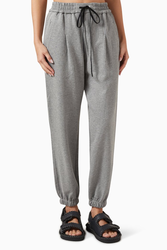 

Drawstring Sweatpants in French Terry, Grey