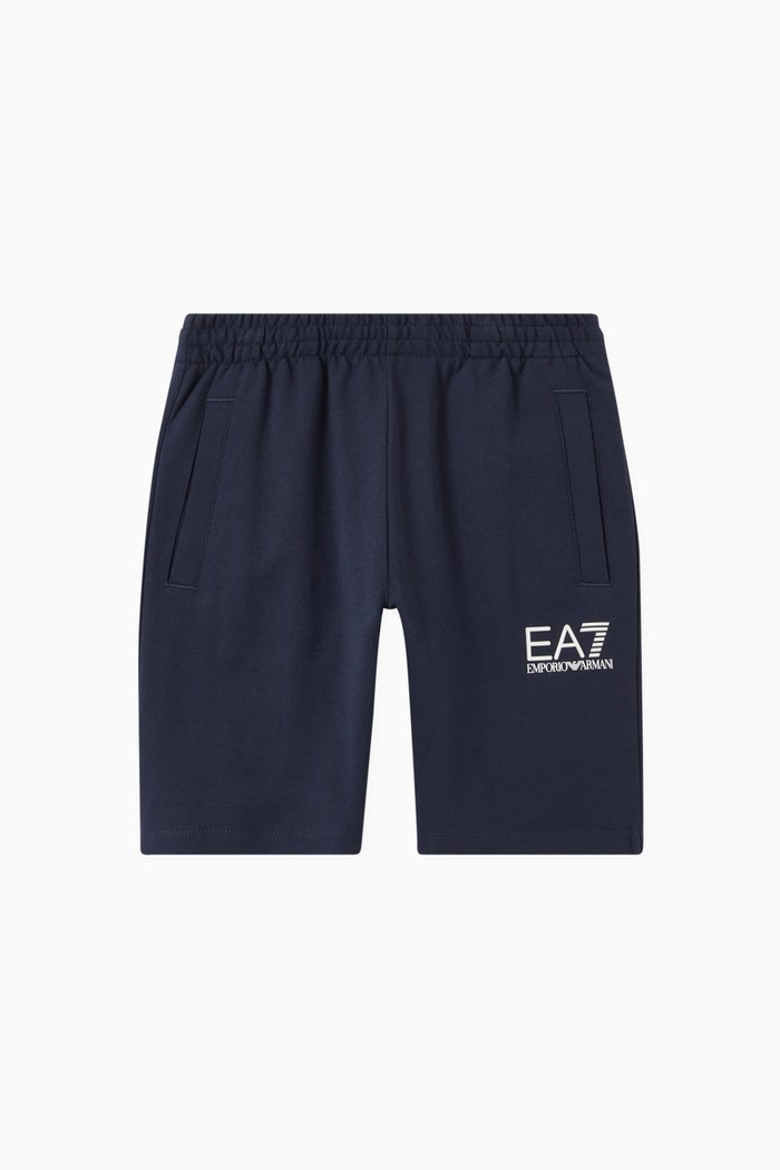 EA7 Train Logo Shorts, Blue