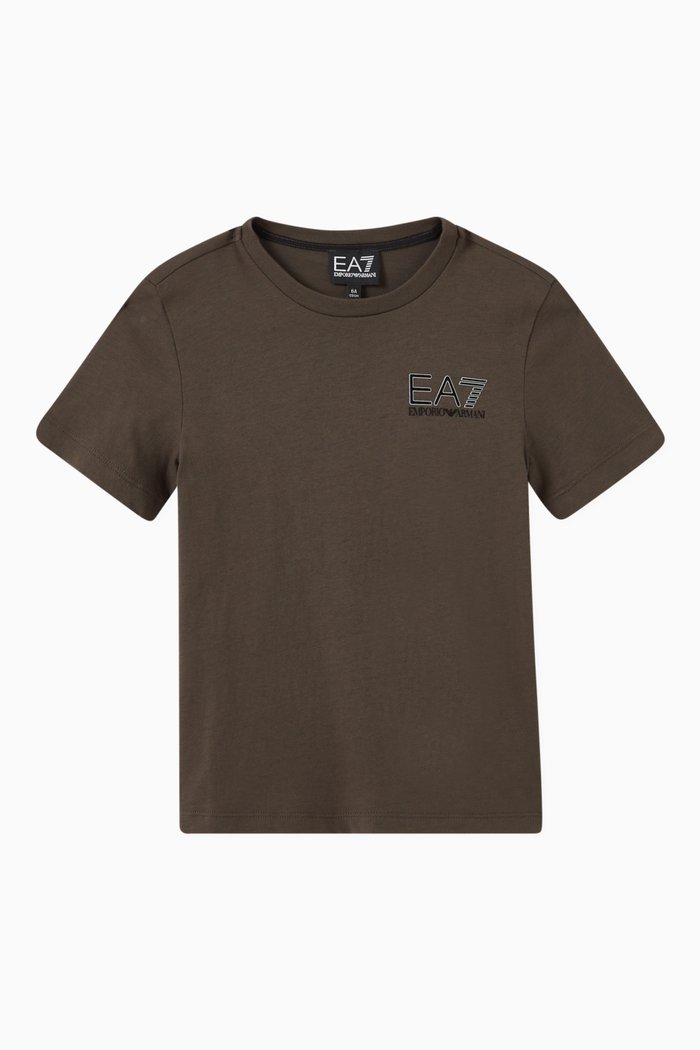 

EA7 Logo Patch T-shirt in Cotton, Grey