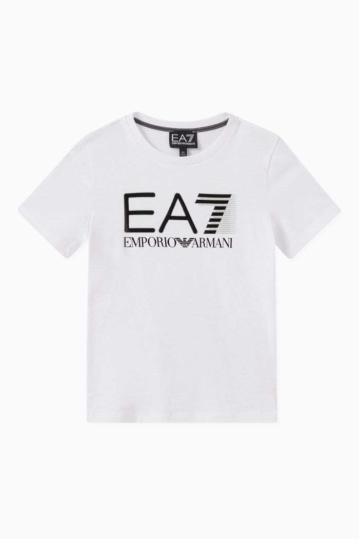 

EA7 Train Logo T-shirt in Cotton, White