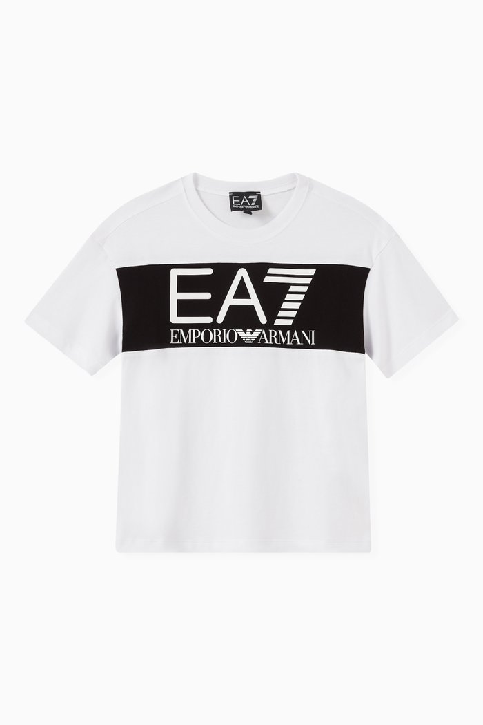 

EA7 Train Logo T-shirt in Cotton, White