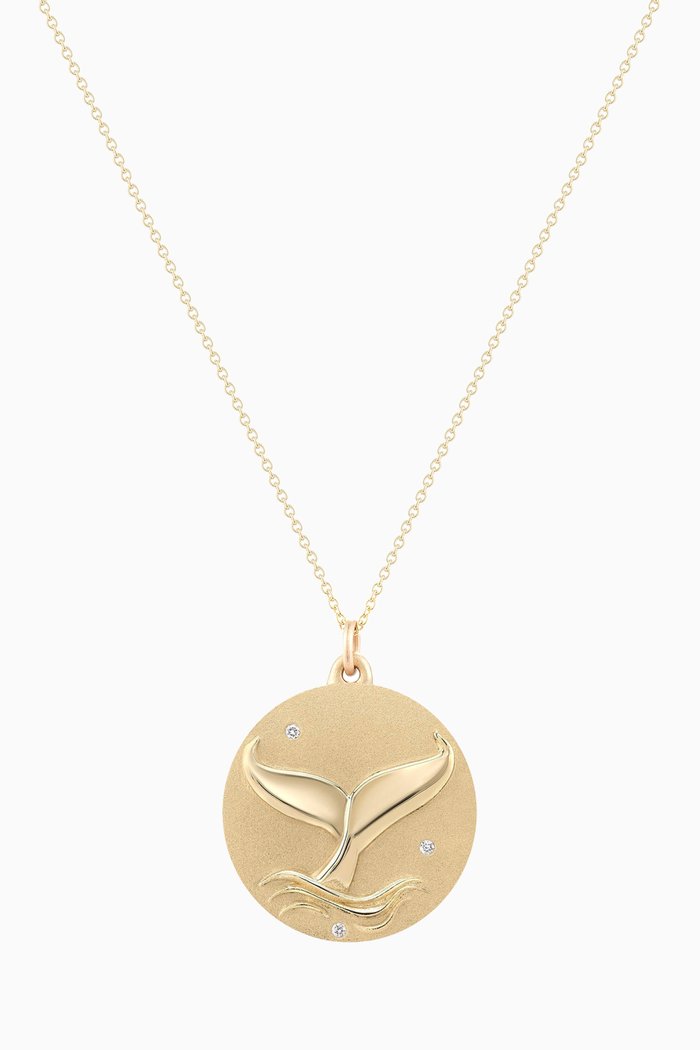 The Blue Whale Necklace in 10kt Yellow Gold
