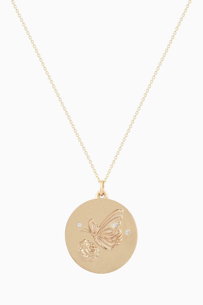 

The Butterfly Necklace in 10kt Yellow Gold