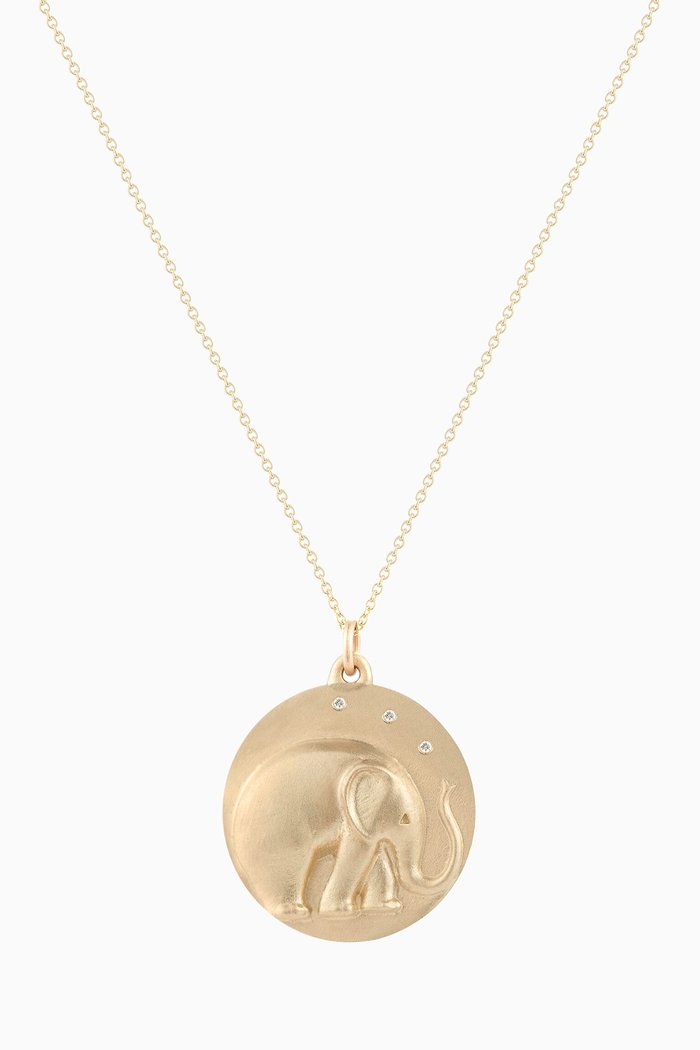 

The Elephant Necklace in 10kt Yellow Gold