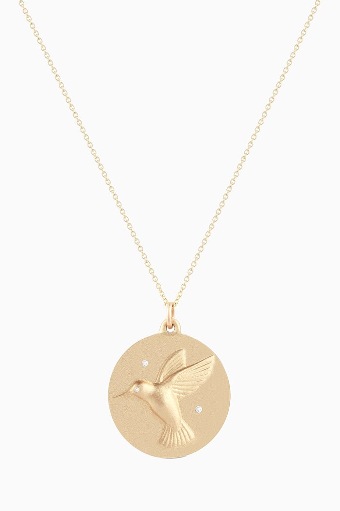 

The Hummingbird Necklace in 10kt Yellow Gold