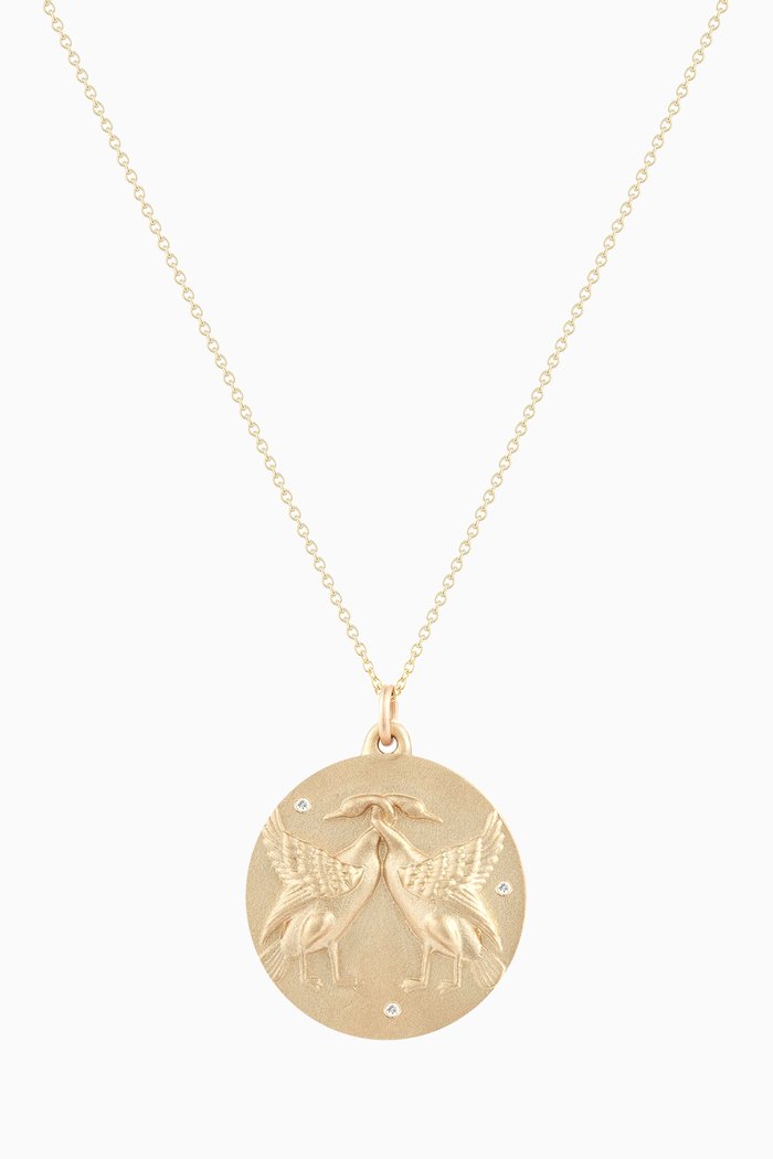 

Swan Necklace in 10kt Yellow Gold