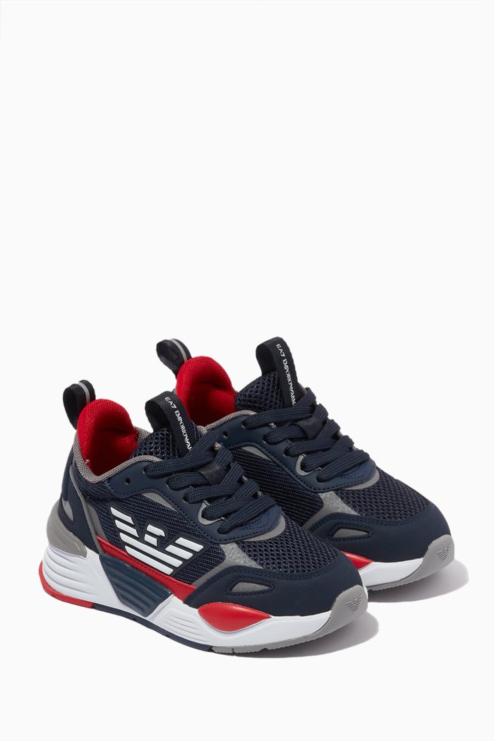 

EA7 Ace Runner Sneakers in Mesh, Black