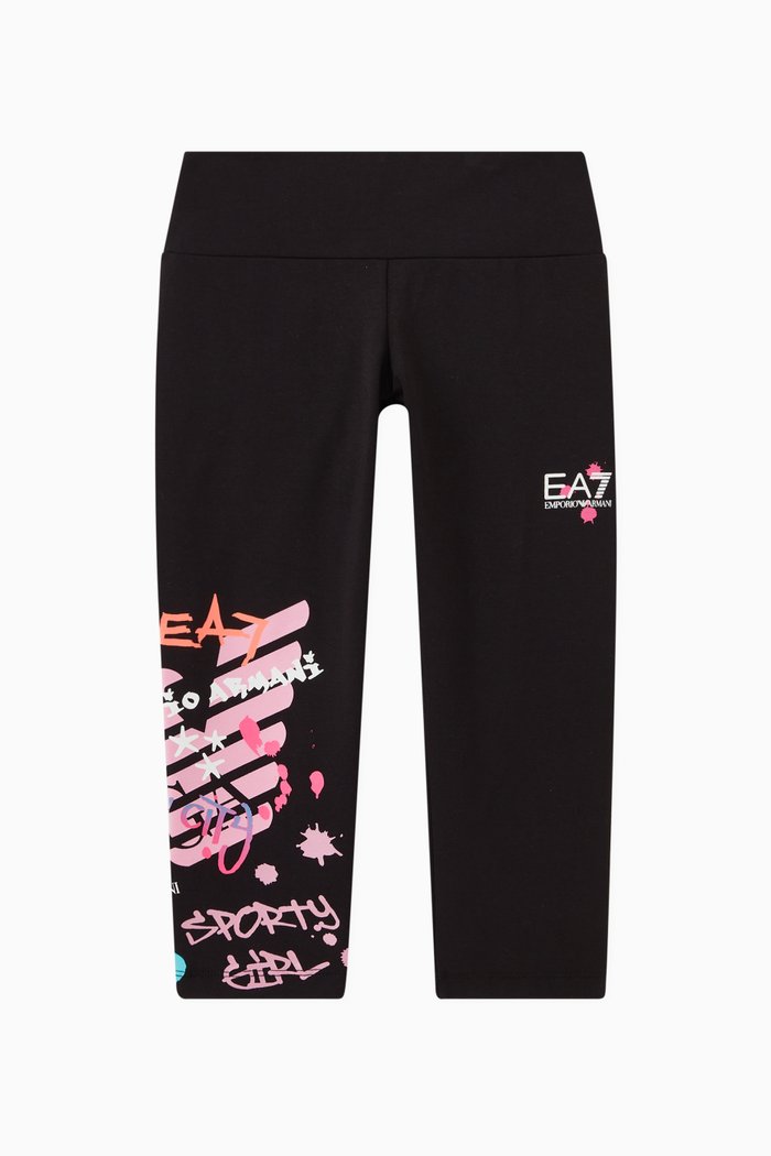 

Logo Leggings in Cotton, Black
