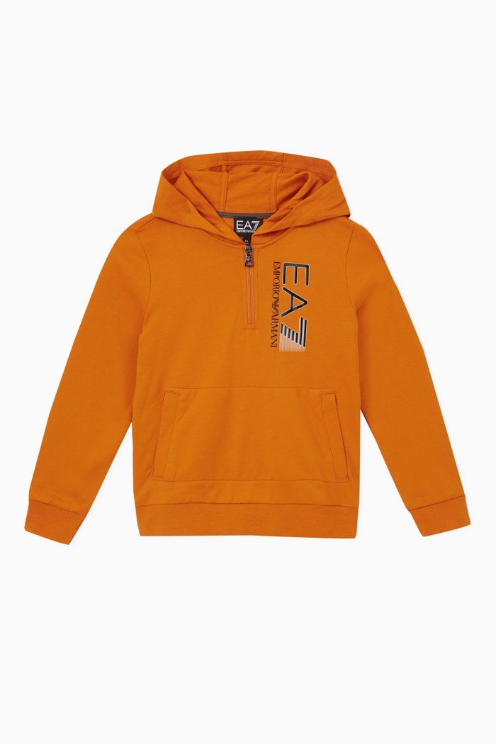 

Logo Hoodie in Cotton, Orange