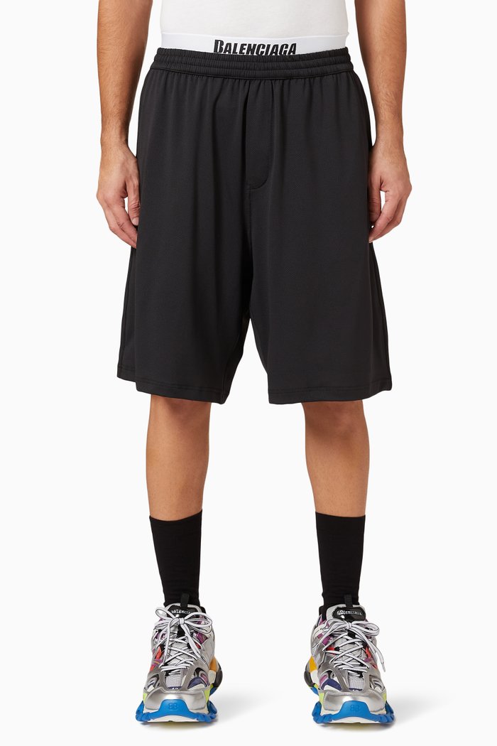 Swim Shorts in Technical Mesh, Black