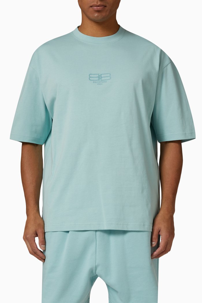 

Medium Fit Logo T-shirt in Cotton, Green