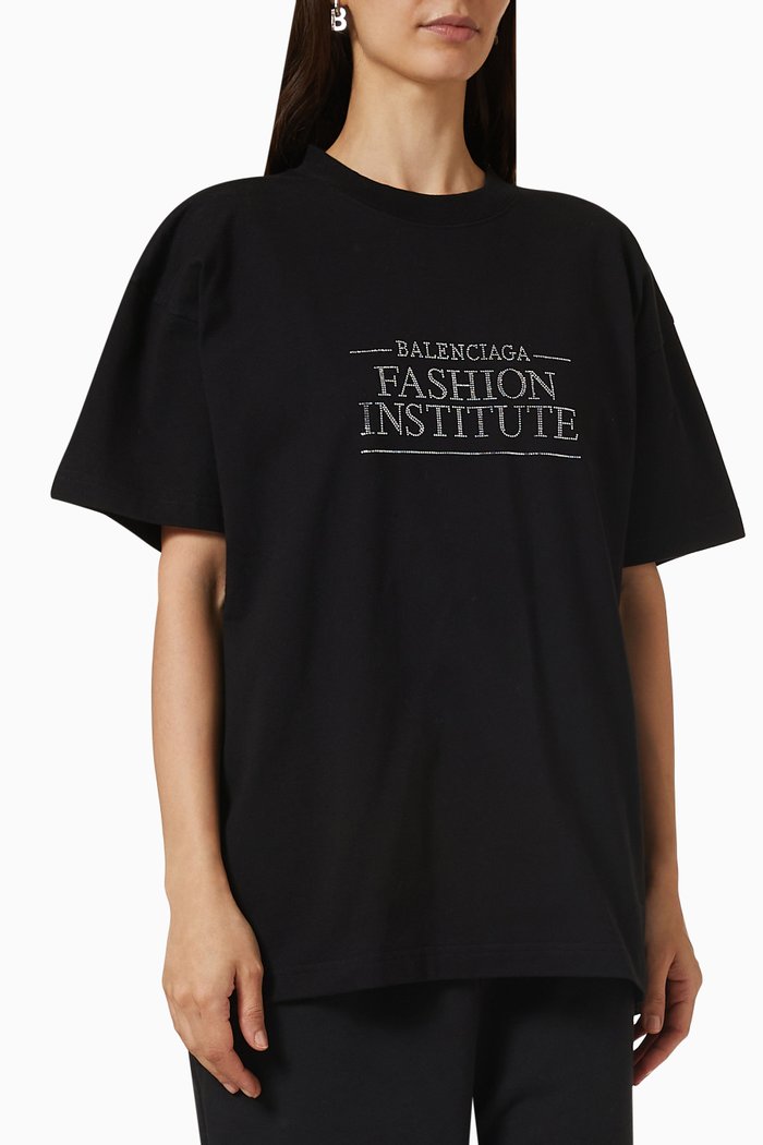 

Fashion Institute T-shirt in Cotton Jersey, Black