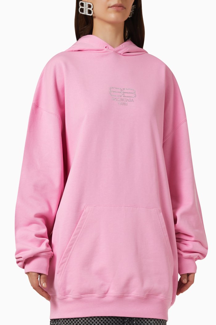

BB Paris Icon Hoodie in Cotton Terry, Pink